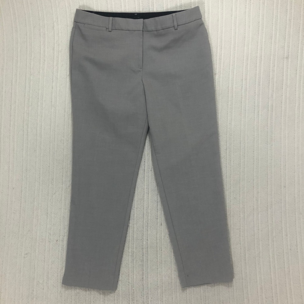 Talbots Hampshire Women's Gray Tailored Flat Front Ankle Pants Size 14